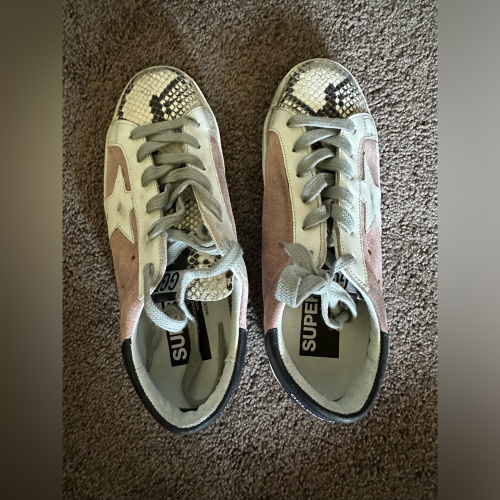 Golden Goose Superstar Suede Snake Sneakers